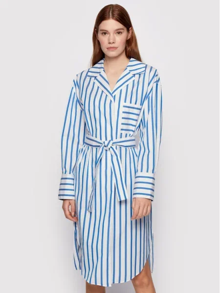 Boss Rochie tip cămașă C_Disso albastru