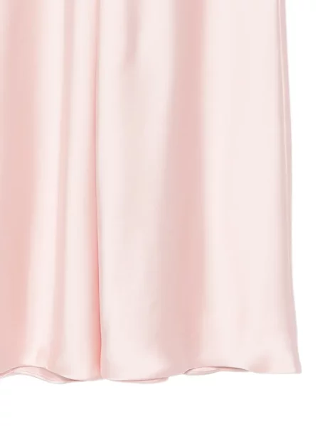 Pantaloni Norma Kamali din satin roz