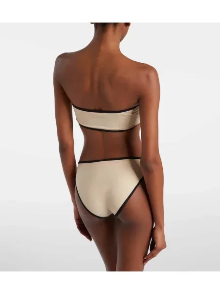Bikini Toteme cu dungi fără bretele maro