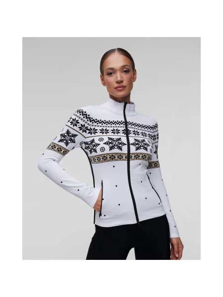 Termo mikina Newland Jadis Full white/black bílá