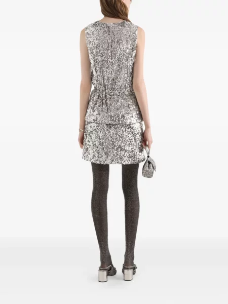 Fusta mini Dolce & Gabbana argintiu