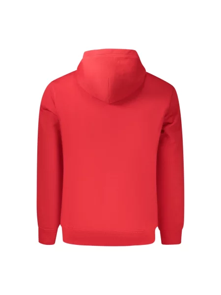 Bluza z kapturem Napapijri z kapturem z logo czerwona