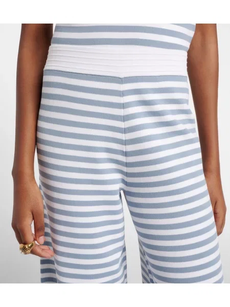 Pantaloni Max Mara cu dungi albastru