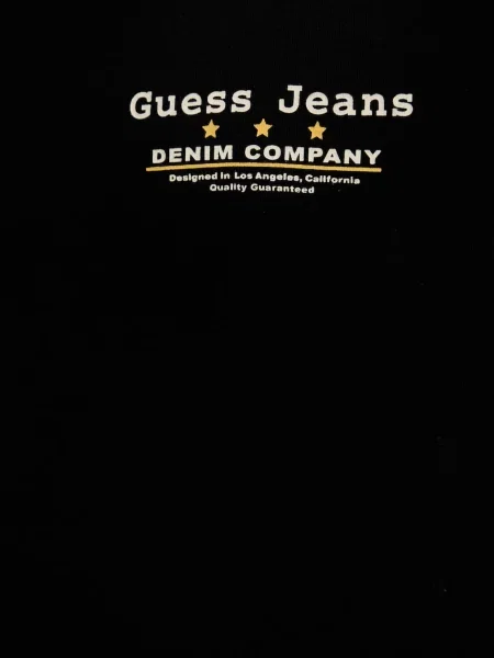 Футболка Guess Jeans с принтом черная
