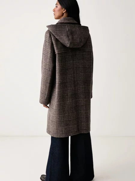 Kroj regular fit budrysówka z czystej mieszanka wełny model MELODY' Barbour brązowy
