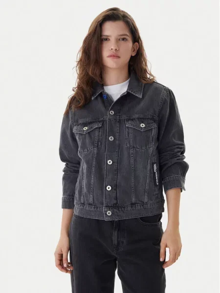 Karl Lagerfeld Jeans Kurtka jeansowa szary