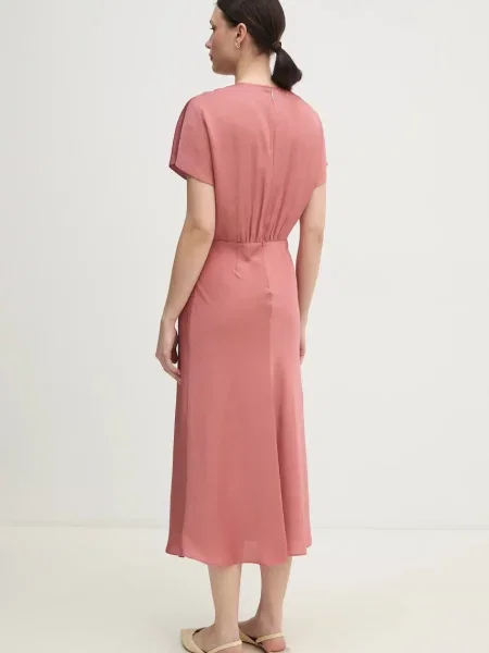 Šaty Calvin Klein midi oranžová