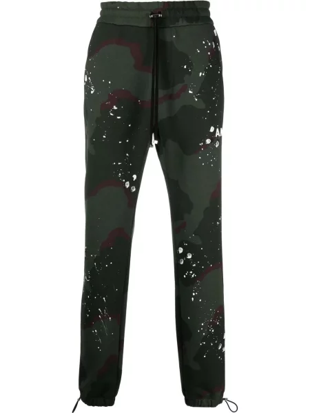 Pantaloni Amiri cu imagine cu model camuflaj alergare verde