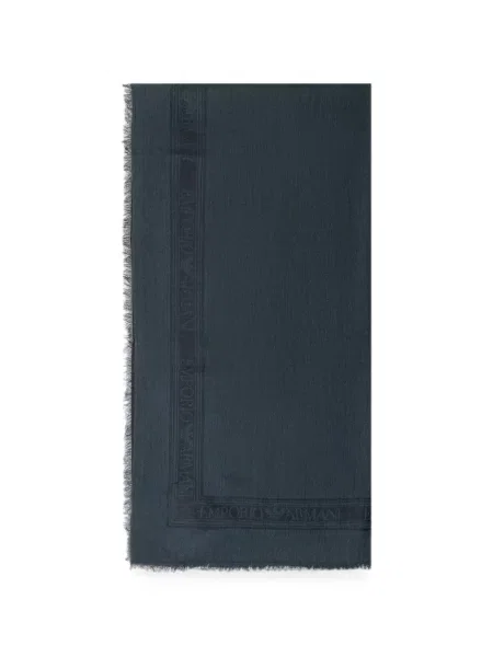 Fular Emporio Armani din modal cu autograf verde