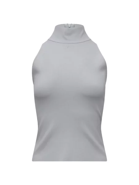 Top Courreges fără mâneci gri