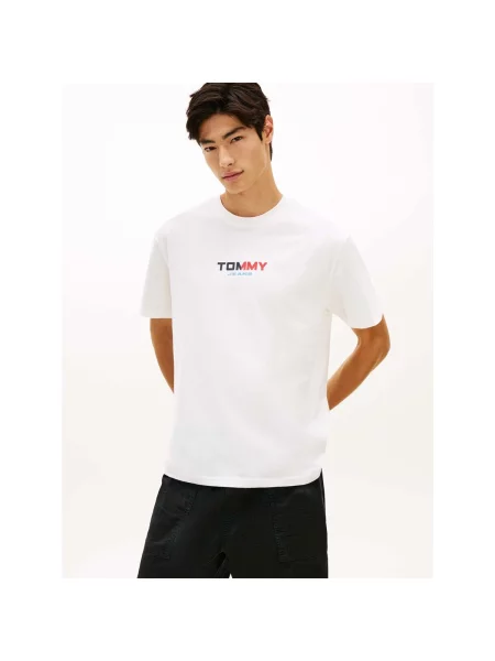 Tommy Jeans Tričko námornícka modrá / svetlomodrá / červená / biela béžová
