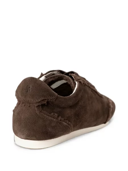 Sneakerși Boss din piele de căprioară maro