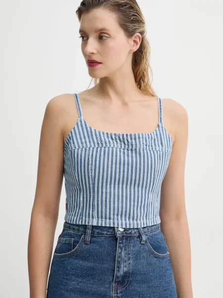 Top iz jeansa Levi's JADINE DENIM CAMI TANK bež