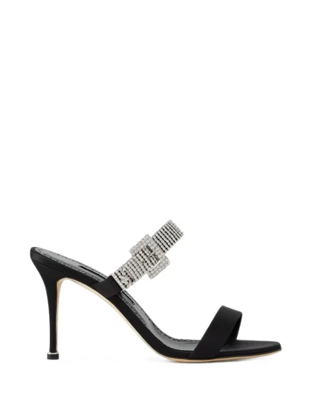 Sandale Manolo Blahnik cu cataramă negru