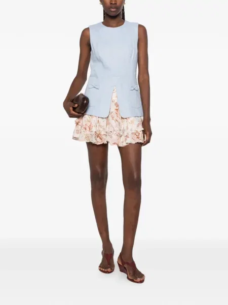 Fusta mini Hemant And Nandita cu model floral cu imagine