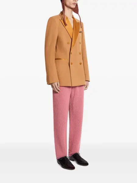 Costum Dries Van Noten de lână portocaliu