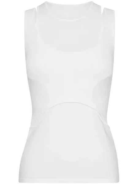 Top Dion Lee tricotate alb