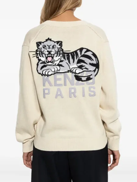 Cardigan Kenzo cu broderie cu dungi de tigru