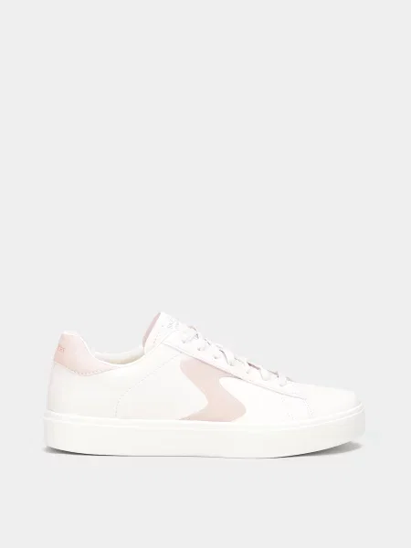 Кожаные кеды Skechers розовые