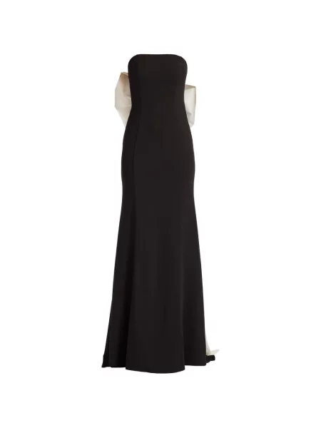 Rochie Tadashi Shoji cu funde fără bretele de costum negru