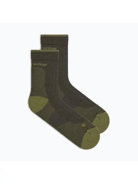 Șosete pentru bărbați Icebreaker Merino Hike+ Ultralight Quarter dark loden/sphagnum