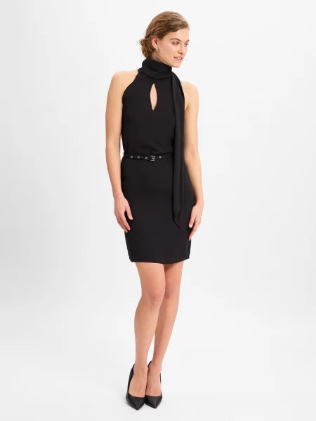HUGO Sukienka Kirele Kobiety Sztuczne włókno jednolity 34 czarny