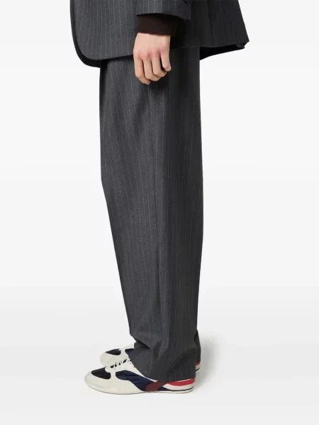 Pantaloni Miu Miu cu dungi gri
