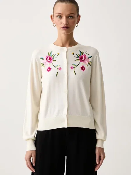 Kenzo cardigan pentru femei cu lână bej