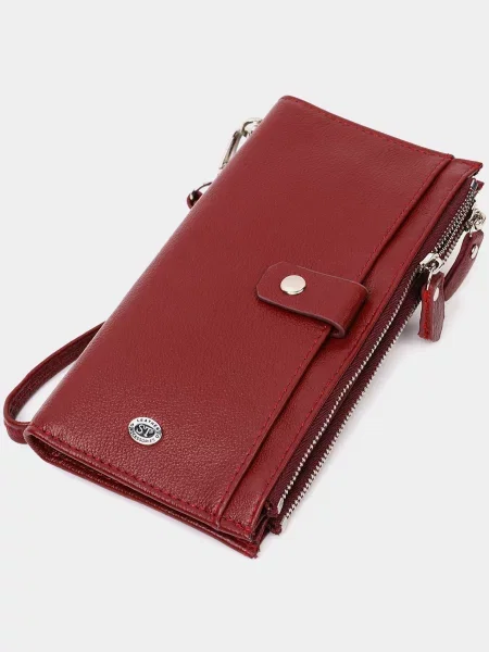 ST Leather Accessories Гаманець Шкіра бордовий