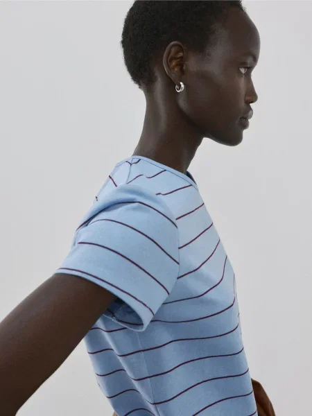 Футболка MANGO світло-синій синя