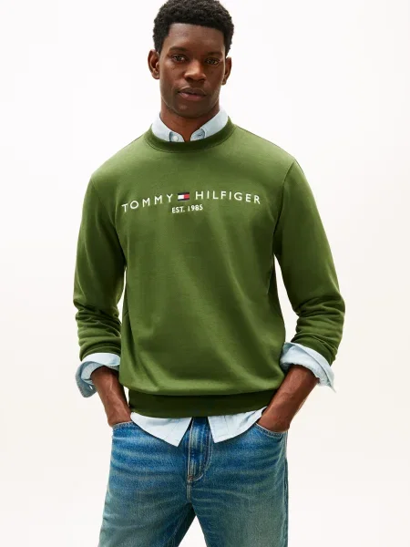 Tommy Hilfiger Mikina Logo zelená
