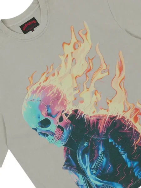 Tricou Godspeed cu imagine gri