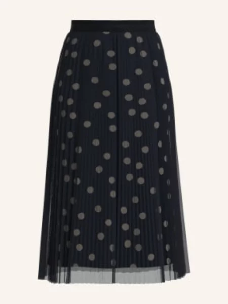 Lekko rozkloszowana spódnica midi w grochy S.oliver Black Label czarna