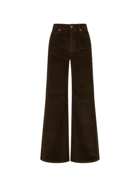 Pantaloni True Avenue de catifea cord maro