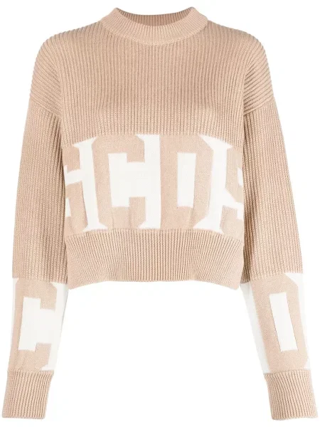 Pulover Gcds tricotate maro