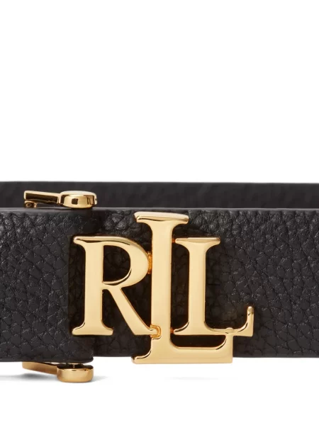Кожаный колан Lauren Ralph Lauren с автограф черно