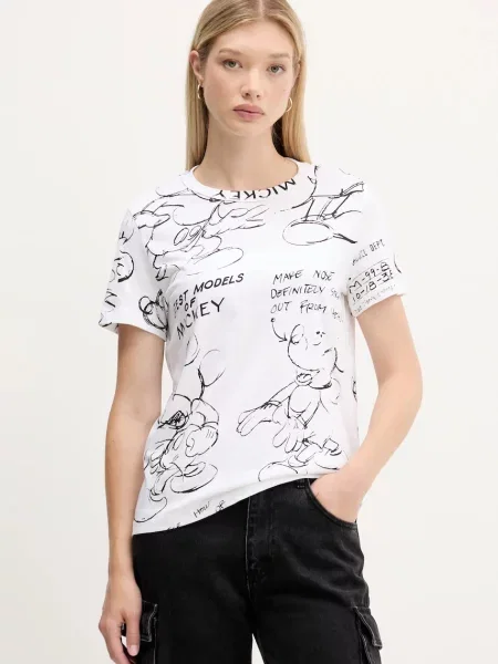 Koszulka Desigual Mickey Sketch T-Shirt White L biała