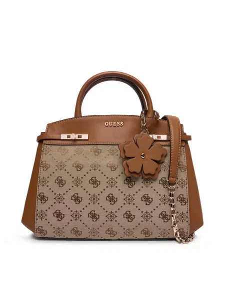 GUESS Ročna torbica MELINDA / kapučino rjava