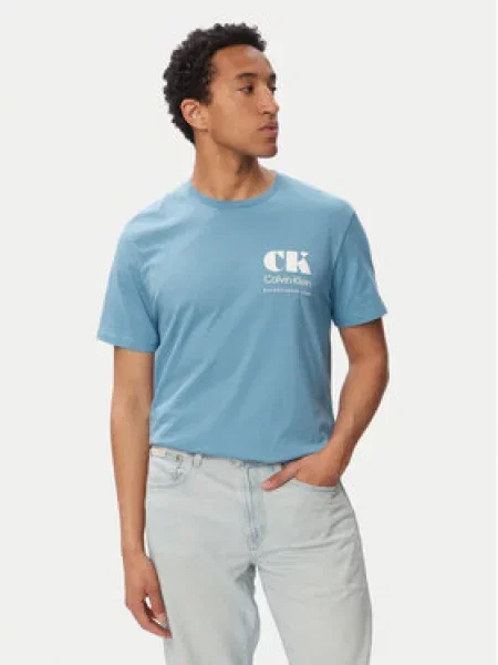 Calvin Klein Jeans Majica nebesko / bijela plava