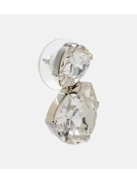 Cercei Jennifer Behr de cristal argintiu