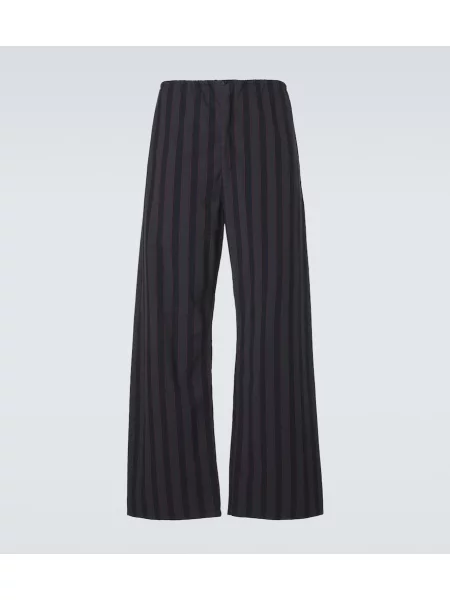 Pantaloni Maison Margiela cu dungi cu picior lat gri