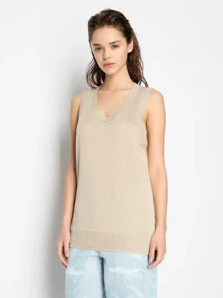 Armani Exchange Жилет бежевий