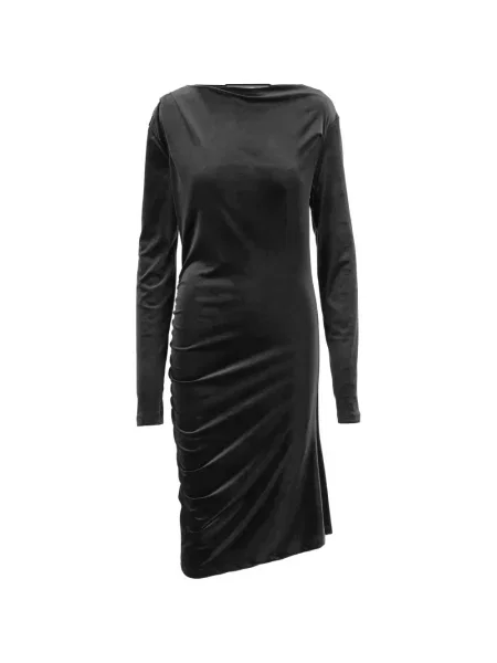 Lung rochie midi Don't @ Me cu volane negru