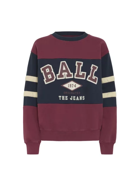 Bluza z kapturem Ball z kapturem z nadrukiem brązowa