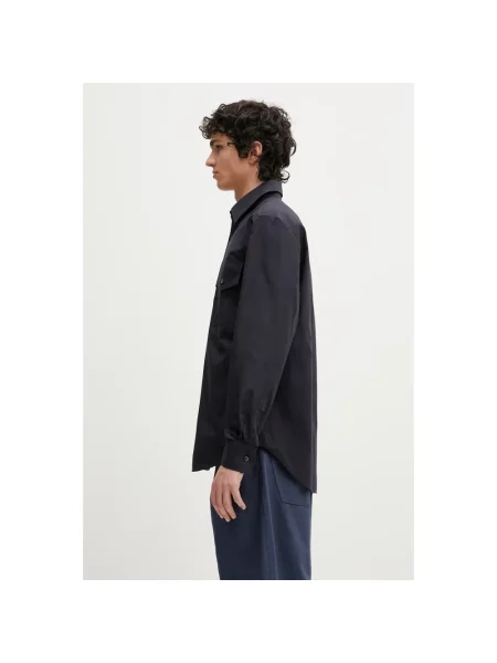 Paul Smith koszula granatowy regular z kołnierzykiem klasycznym niebieska