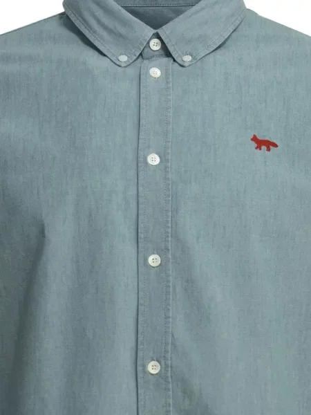 Cămașă Maison Kitsune cu broderie albastru