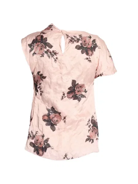 Bluză Erdem cu model floral cu imagine roz