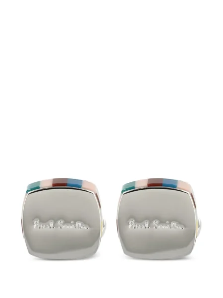 Spinki do mankietów Paul Smith w paski srebrne