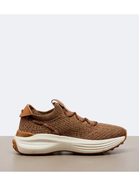 Sneakerși Tod's tricotate maro