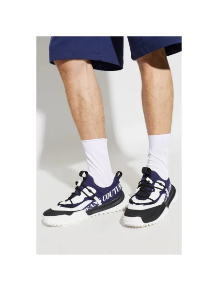 Sneakersy Versace Jeans Couture skórzane z logo białe
